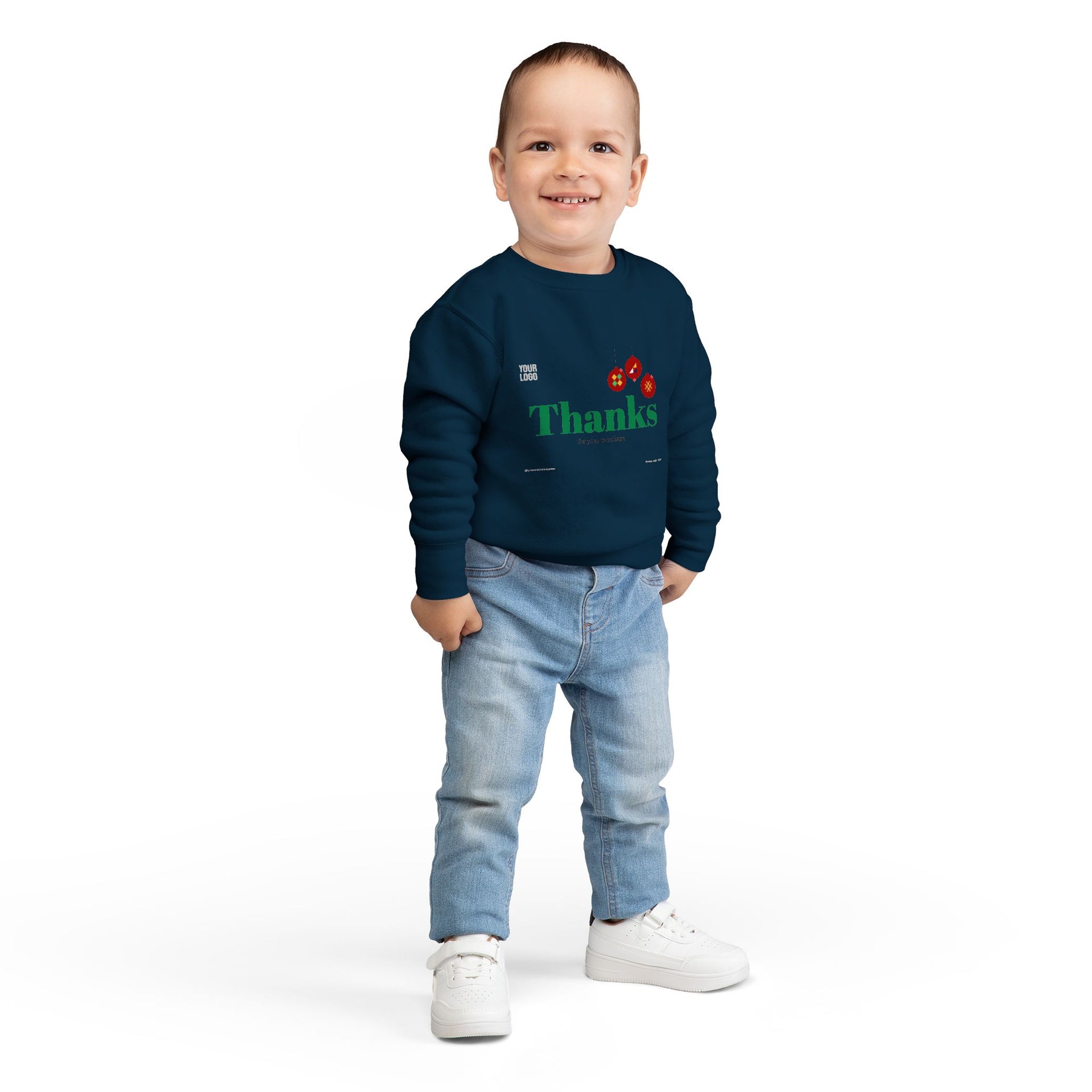 Toddler Sweatshirt with Cute Cat Bread Design