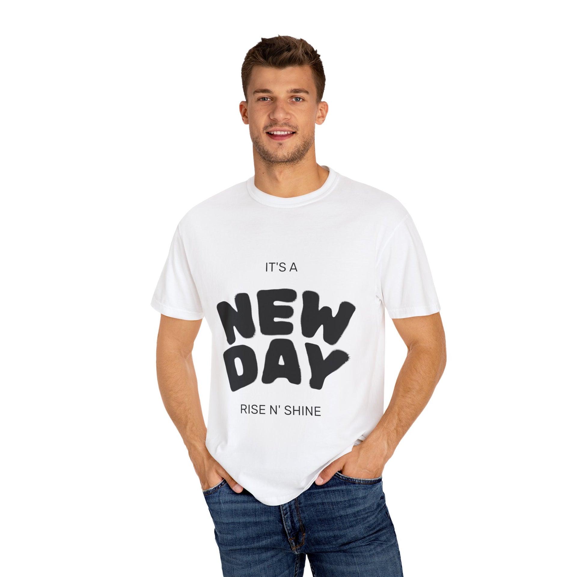 Motivational T-shirt, It's a New Day Tee, Coffee Lover Gift, Inspirational Apparel, Casual Wear, Unisex Graphic Shirt
