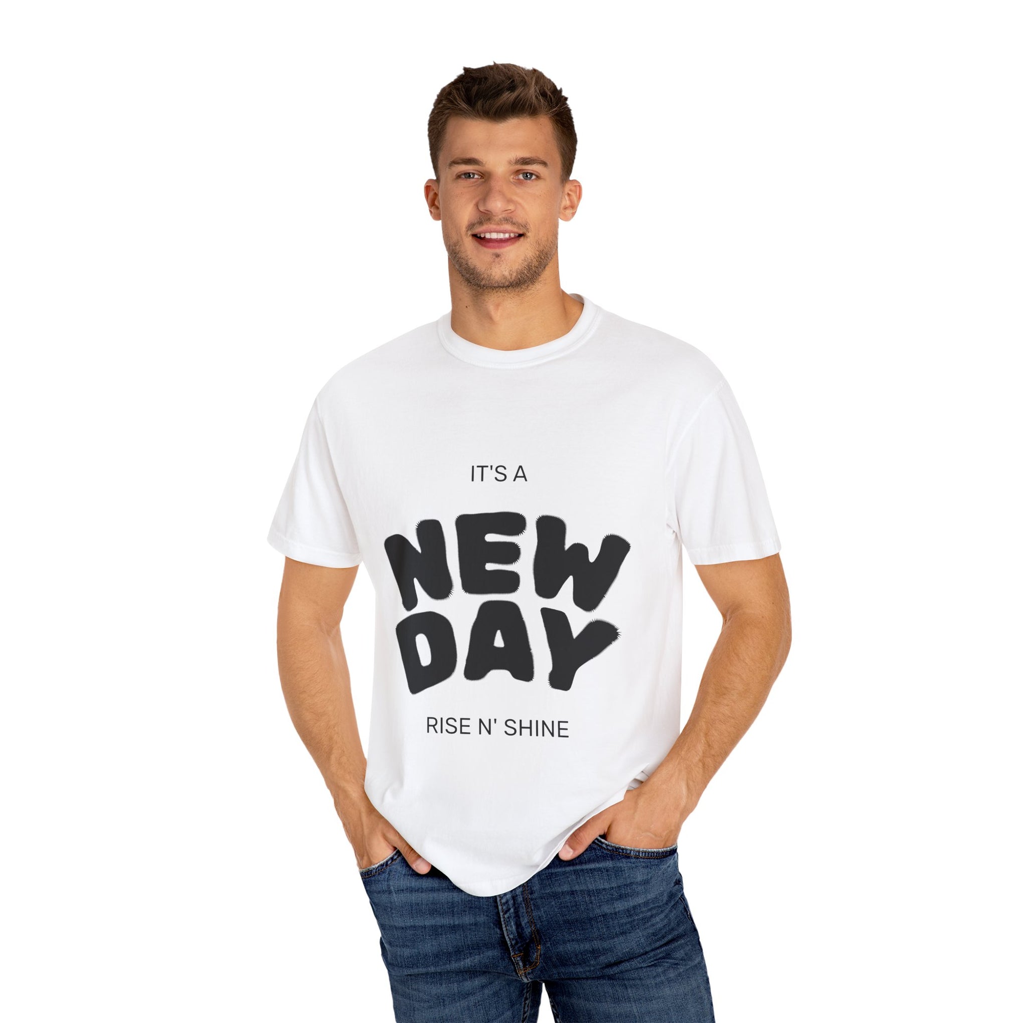 Motivational T-shirt, It's a New Day Tee, Coffee Lover Gift, Inspirational Apparel, Casual Wear, Unisex Graphic Shirt