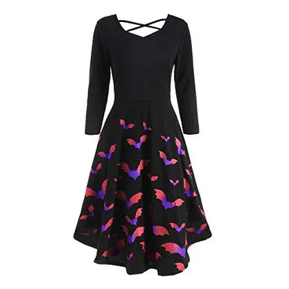 Women Abstract Printed Fit and Flare Midi Dress