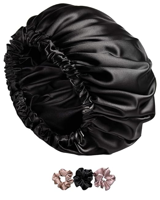 Women Hair Accessory Set of Bonnet Sleep Cap Scrunchies Combo