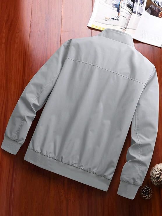 Men's Regular Jacket Fit For Casual Wear Gray