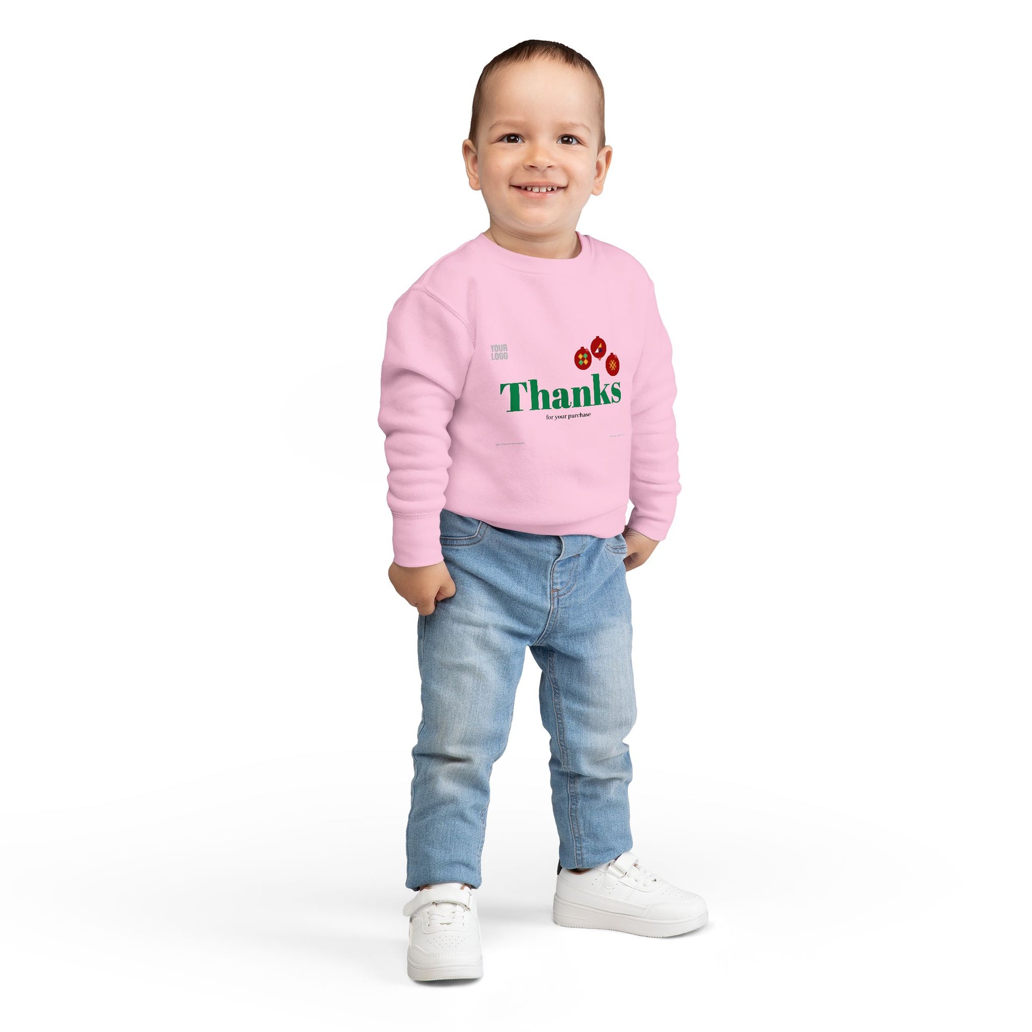 Toddler Sweatshirt with Cute Cat Bread Design